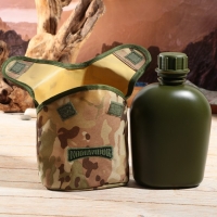 Фляга &laquo;Командор&raquo;, пластик 1 л, камуфляж песочный