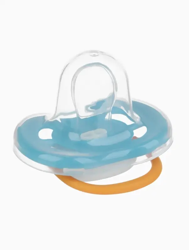 Соска - пустышка ортодонтическая &laquo;Пингвин&raquo;, +6 мес., цвет голубой