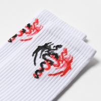 Носки, цвет белый/драконы, р-р 23 Носки, цвет белый/драконы, р-р 23