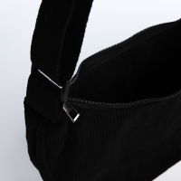 Сумка молодёжная на молнии, цвет чёрный