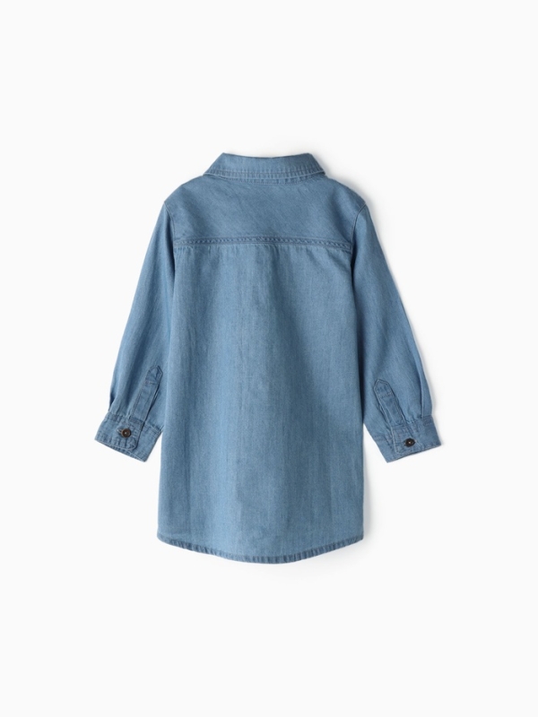 Рубашка джинсовая Крошка Я, р.74-80 см, голубой