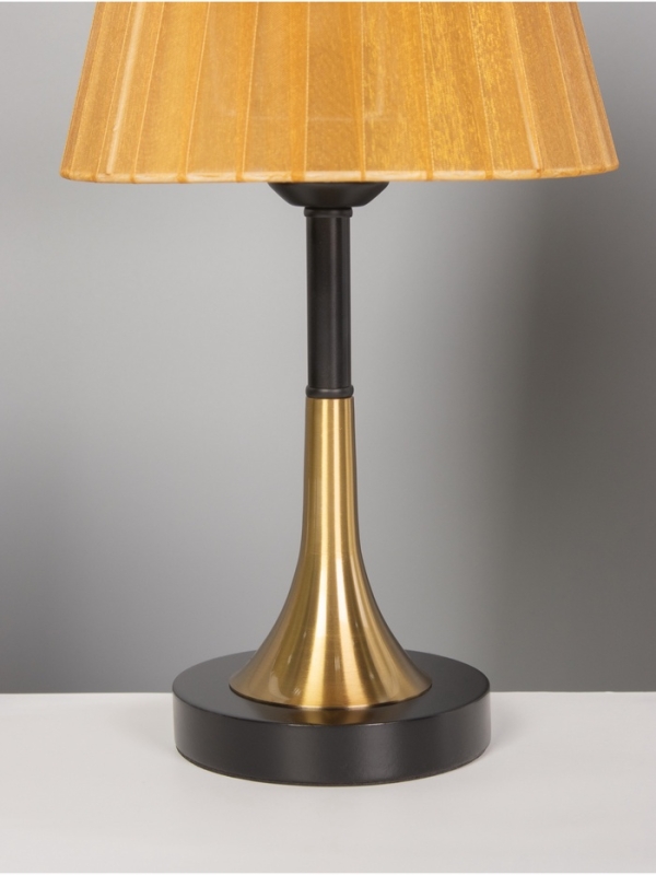 Лампа настольная BayerLux "Рита" 1х40Вт Е27 черный/бронза/коричневый 20х20х40см