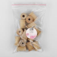 Набор деревянных катушек без покрытия, 15 шт, d = 2 &times; 2,5 см