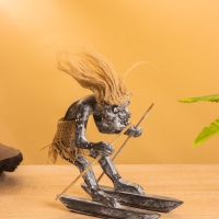 Сувенир &laquo;Абориген лыжник&raquo;, 13&times;13&times;6.5 см, дерево