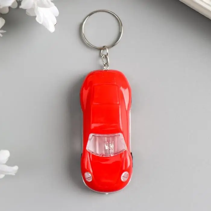 Фонарик брелок для ключей на кольце &laquo;Машина&raquo;, открывашка для бутылок, мигает, 3.5&times;8&times;2.7 см, МИКС