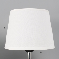 Настольная лампа с абажуром RISALUX &laquo;Блеск&raquo;, 1&times;40 Вт, Е27, белый, 17&times;17&times;24 см