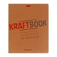 Тетрадь 48 листов, в клетку, "КРАФТ", обложка крафт-картон, блок офсет 65г/м&sup2;, МИКС
