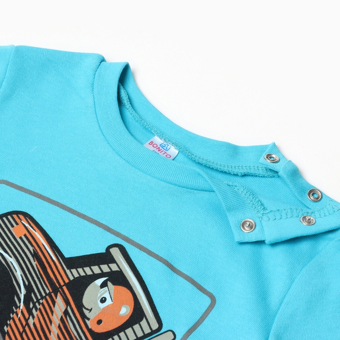 Лонгслив для мальчика, цвет бирюзовый, рост 98 см Лонгслив для мальчика, цвет бирюзовый, рост 98 см