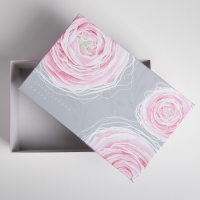 Коробка подарочная прямоугольная, упаковка, &laquo;Цветы&raquo;, 28 х 18.5 х 11.5 см