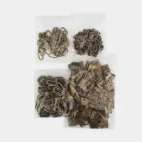 Застёжка для кепки, с люверсом, 2&times;2 см, цвет бронзовый