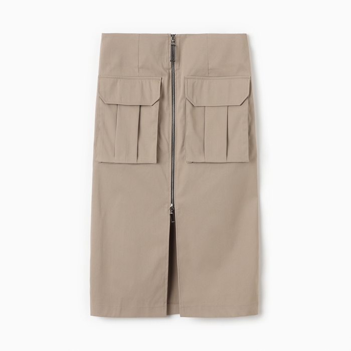 Юбка женская на молнии MINAKU: Safari  цвет бежевый, р-р 44