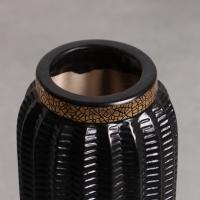 Ваза керамика напольная "Хейден" 59х14 см, чёрный