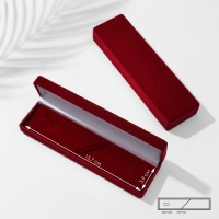 Футляр бархатный под зажим для галстука/кулон &laquo;Прямоугольник классический&raquo;, 16,5&times;4,5, цвет красный