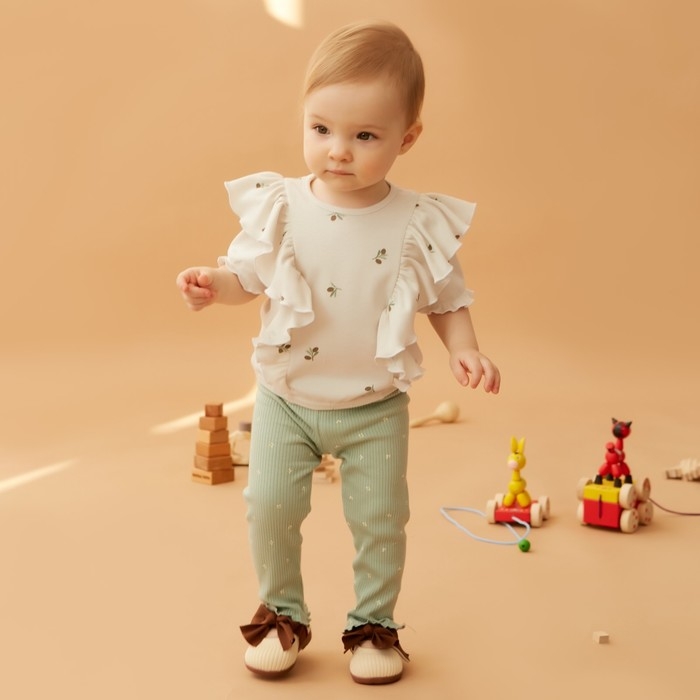 Футболка с воланами Крошка Я Olives, р. 68-74, молочный