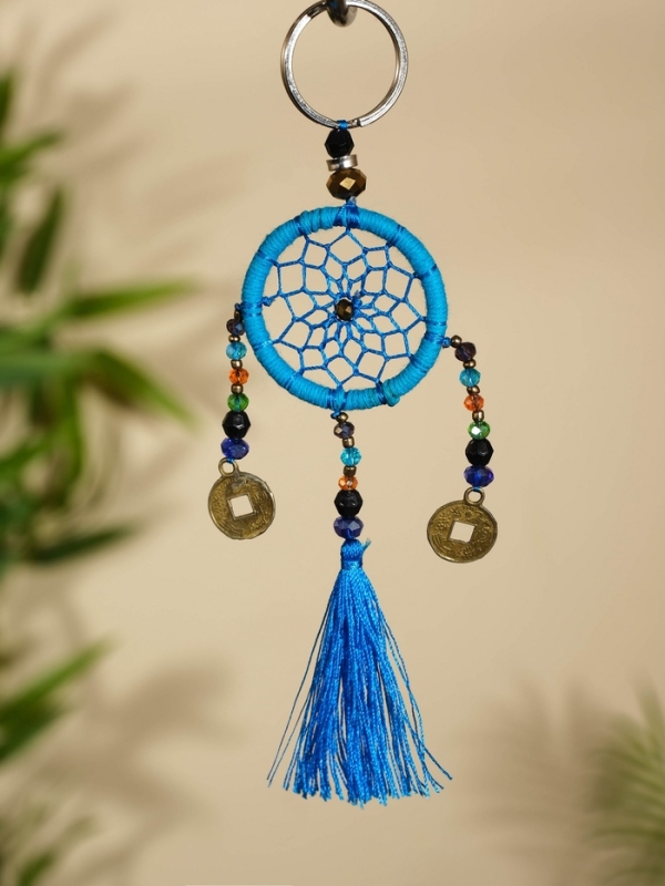 Брелок "Ловец снов" 4х15 см. синий