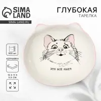 Тарелка суповая керамическая &laquo;Это всё мне?&raquo;, 13&times;11&times;5.5 см, 300 мл