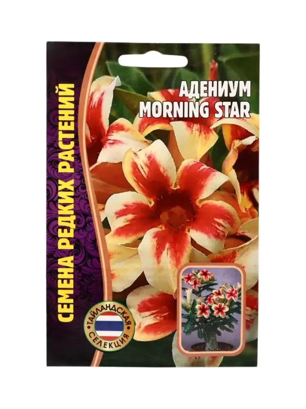 Семена цветов Адениум Morning Star 3 шт.   12.29 г.