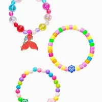 Браслет детский &laquo;Выбражулька&raquo;, 3 шт. набор, хвост русалки, бусины, цветной