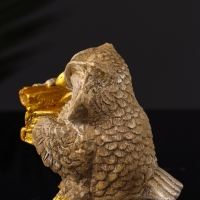 Фигура "Сова ученая" 8х9х7 см, бежевый