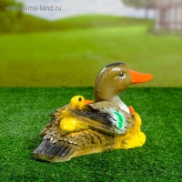 Садовая фигура из гипса &laquo;Утка с утятами&raquo;, 15&times;32&times;12 см