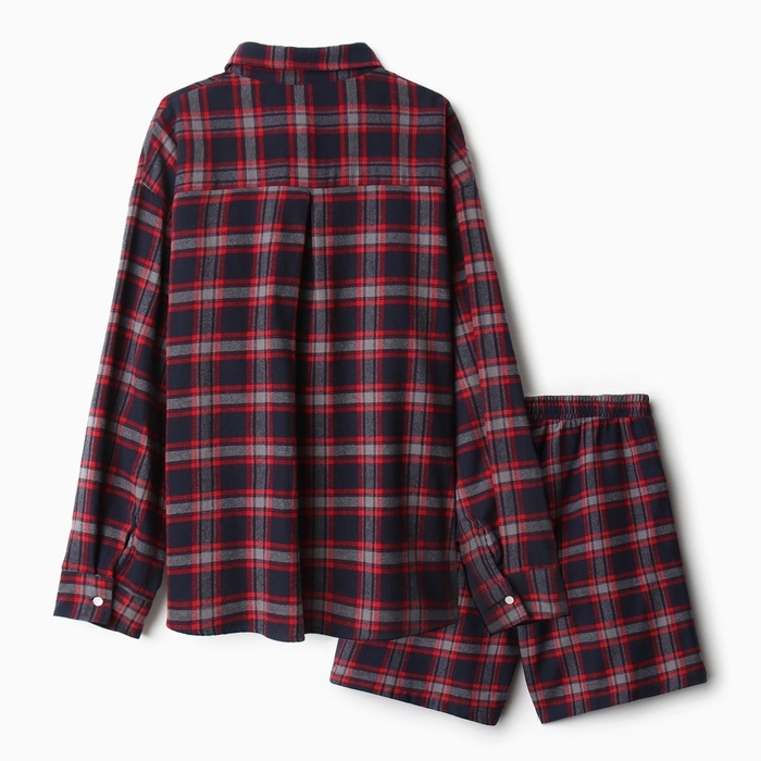 Пижама женская (рубашка и шорты) KAFTAN размер 40-42, синий Пижама женская (рубашка и шорты) KAFTAN размер 40-42, синий