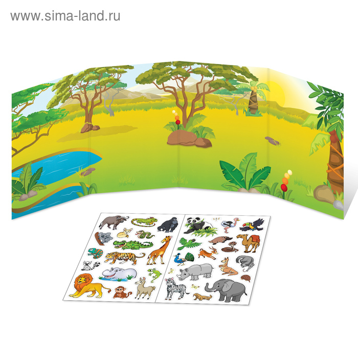 Наклейки многоразовые набор &laquo;Изучаем живую природу&raquo;, 8 шт.