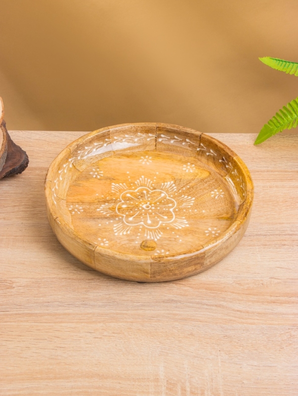 Блюдо "Пряник" дерево манго 25,5х25,5х6 см