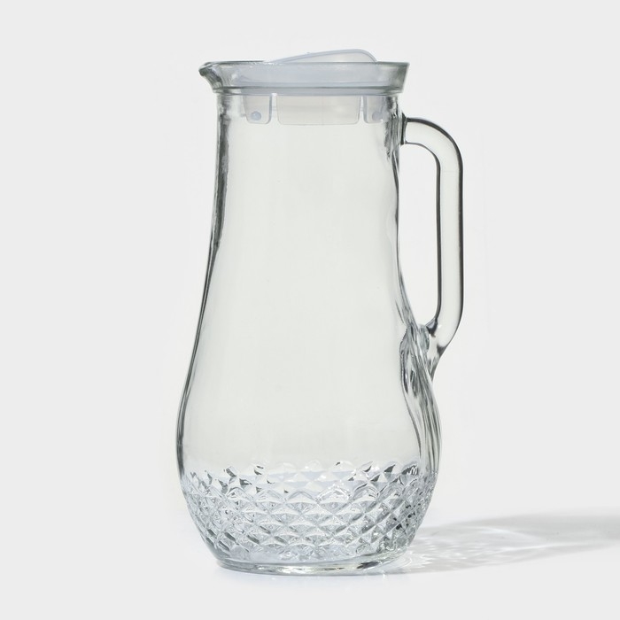 Кувшин &laquo;Крист&raquo;, стеклянный, 1200 мл, крышка МИКС