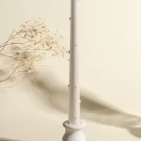 Набор свечей античных, 2,3х25 см, 2 шт "Белый жемчуг" 7,6х28х2,3 см