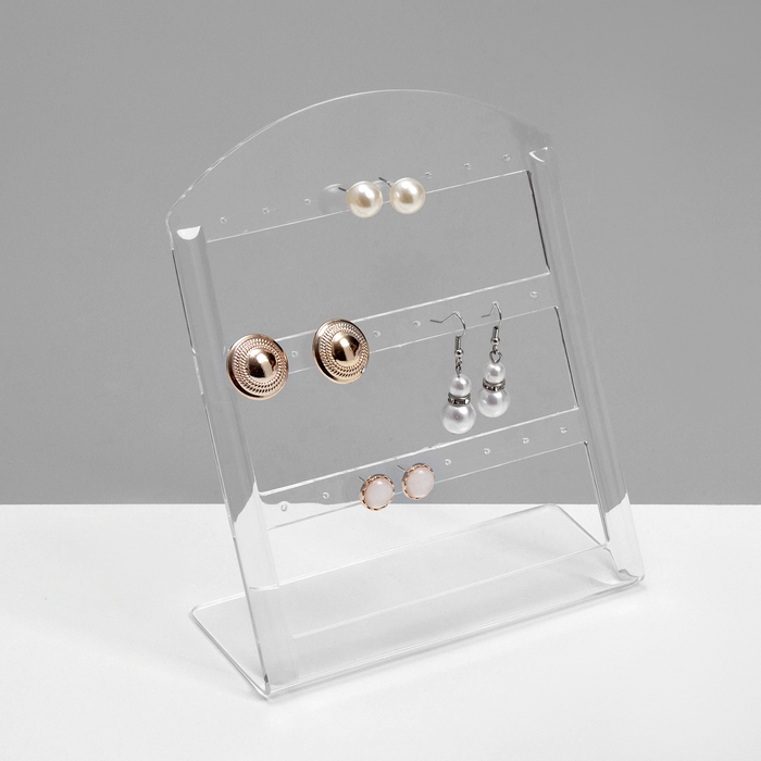 Подставка под серьги на 12 пар, 14×6×18 см,, оргстекло 3 мм, прозрачная, В ЗАЩИТНОЙ ПЛЁНКЕ Подставка под серьги на 12 пар, 14×6×18 см,, оргстекло 3 мм, прозрачная, В ЗАЩИТНОЙ ПЛЁНКЕ