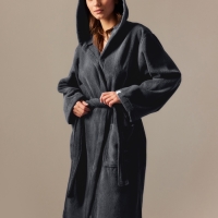 Халат махровый с капюшоном женский SL HOME: Basic "Гри Сандре", р-р S, 100% хл, 420 г/м2 Халат махровый с капюшоном женский SL HOME: Basic "Гри Сандре", р-р S, 100% хл, 420 г/м2