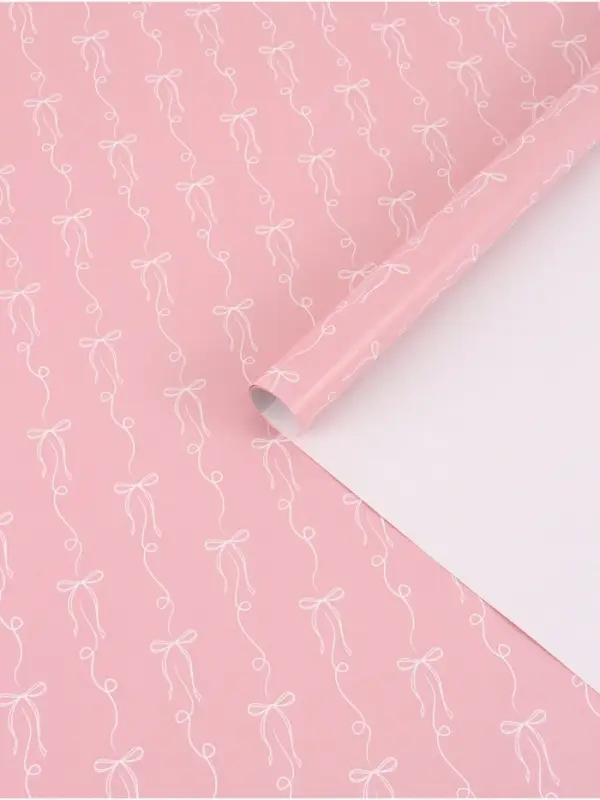 Бумага упаковочная глянцевая &laquo;Бантики&raquo;, 70 &times; 100 см