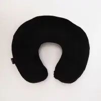 Подушка для путешествий бархатная "Прошу не беспокоить", черная, 28 х 30 х 9  см