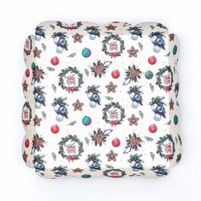 Коробка для печенья, &laquo;Новогодний мишка&raquo;, 15&times;15&times;3 см, Новый год