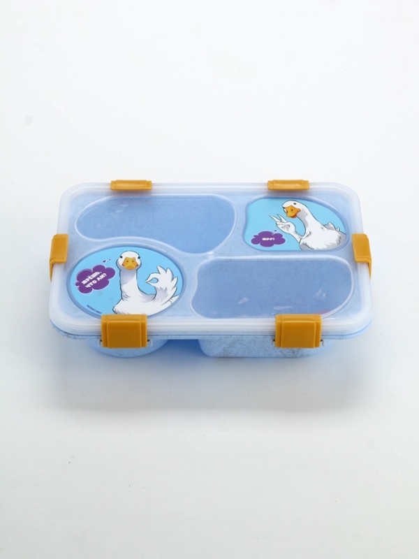 Ланч - бокс с 4 секциями &laquo;Наслаждаюсь&raquo;, 23 х 17 х 5,5 см, голубой