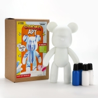 Рисование акрилом на пластиковой фигурке &laquo;Мишка&raquo;, голубой, набор для творчества Флюид-арт