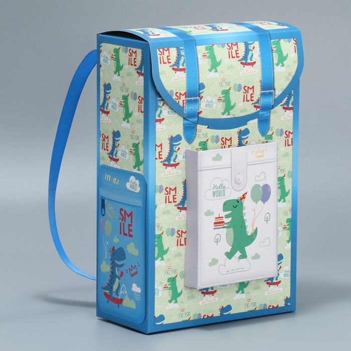 Коробка подарочная формовая, упаковка, &laquo;Динозаврик&raquo;, 14 х 22 х 7 см