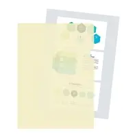 Папка уголок А4 180мкм, Calligrata DeLuxe, молочный, непрозрачный, с тиснением