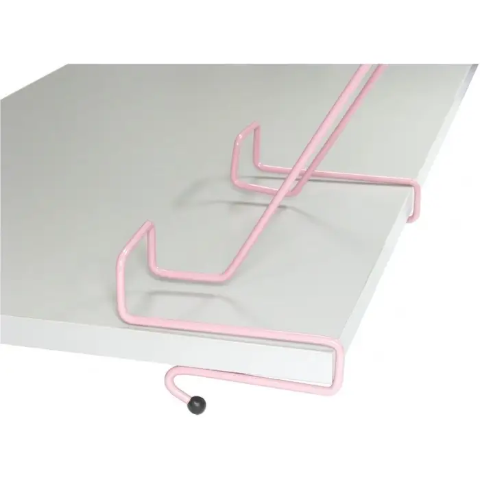 Подставка для книг, металлическая, для парт толщиной до 20 мм, розовая