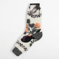 Носки женские шерстяные "Снегирь на веточке", цвет белый, размер 23 Носки женские шерстяные "Снегирь на веточке", цвет белый, размер 23