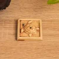 Подставка под благовония "Черепашка на песке" керамика, цв. бежевый, 4х4х0,5 см