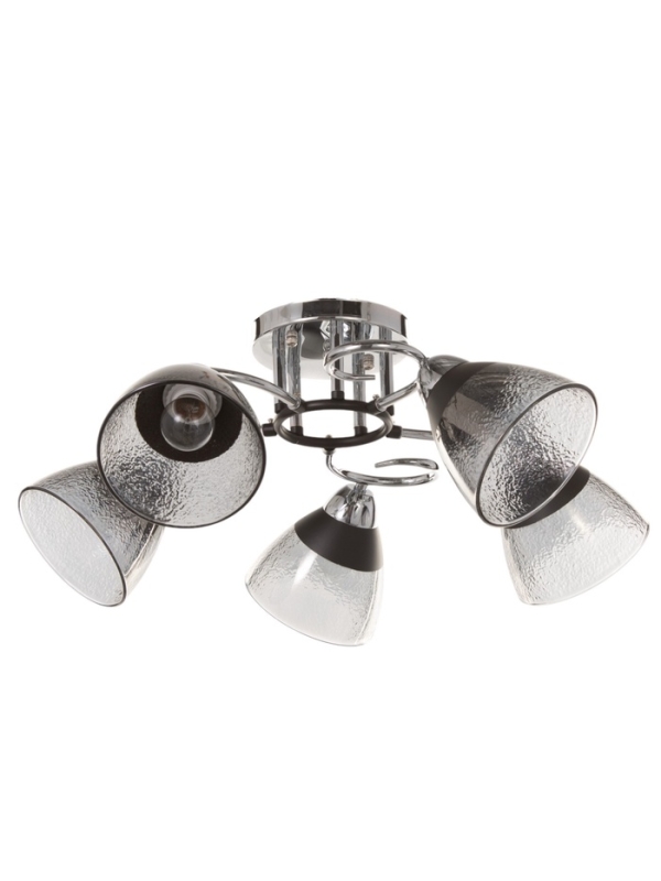 Люстра "Дождь" 5х40Вт Е27 хром 58х58х24см