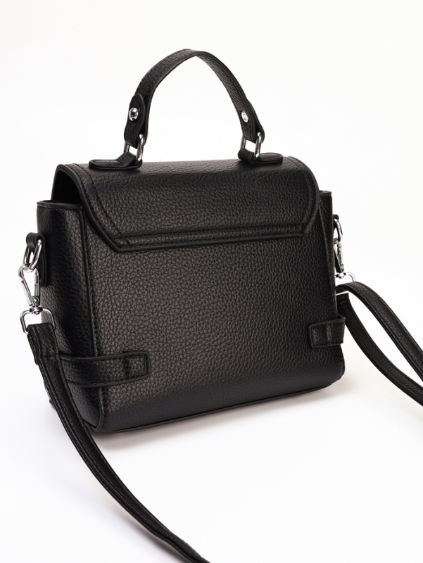 Сумка женская, 22*11*17, отд на молнии, длин ремень, черный