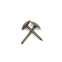 Гвозди ТУНДРА, декоративные, обивочные, 8&times;15 мм, бронза, фасовка 50 шт.