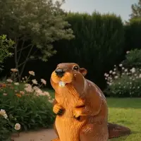 Садовая фигура из полистоуна &laquo;Бобер&raquo;, 43&times;38&times;24 см