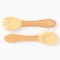 Тарелка детская секционная с ложкой и вилкой, 3 секции, розовый, Mum&Baby