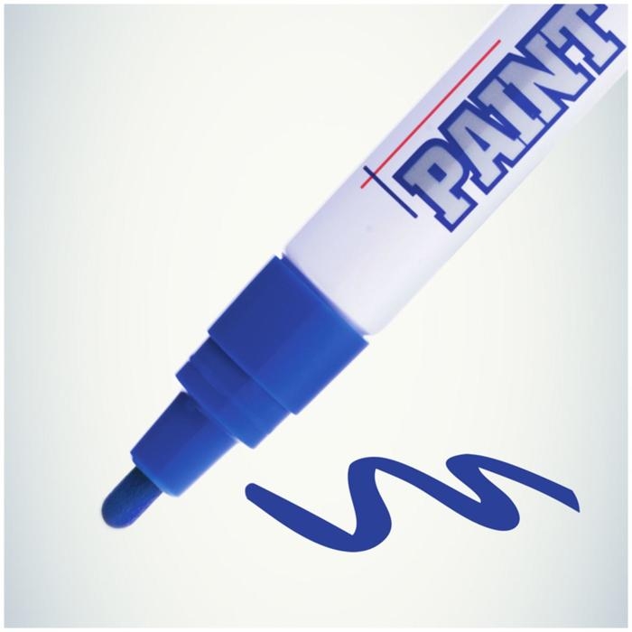 Маркер-краска (лаковый) MunHwa, 4.0 мм, нитро-основа, синий Маркер-краска (лаковый) MunHwa, 4.0 мм, нитро-основа, синий