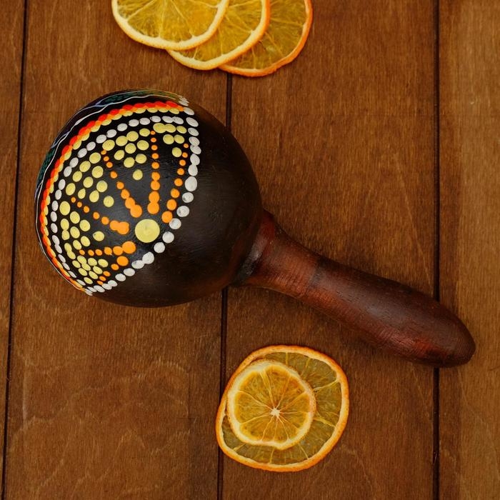 Сувенирный музыкальный инструмент Маракас Сувенирный музыкальный инструмент Маракас "Черепаха" 22х11х6 см МИКС