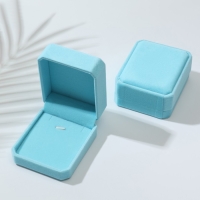 Футляр под гарнитур (серьги, кулон) &laquo;Геометрия&raquo; тиффани, 8&times;7, цвет голубой