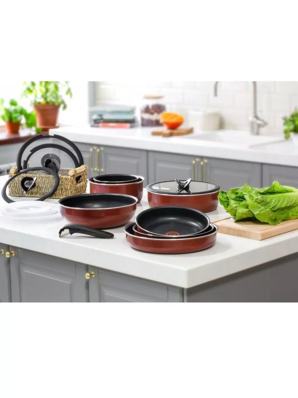 Набор посуды Ingenio Black 5, 3 предмета, красный